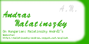 andras malatinszky business card